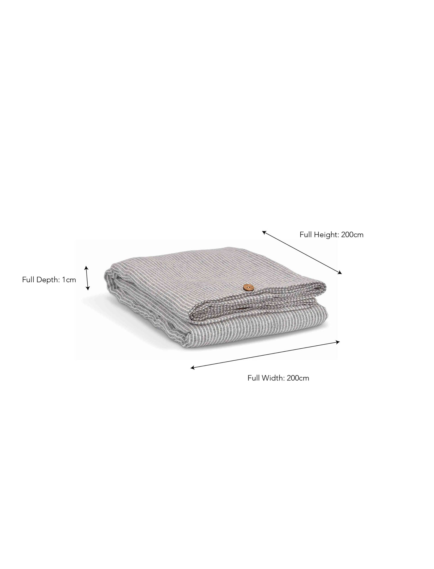 Pembridge Linen Duvet Cover Double Grey & White - Bed Linen - Garden Trading -