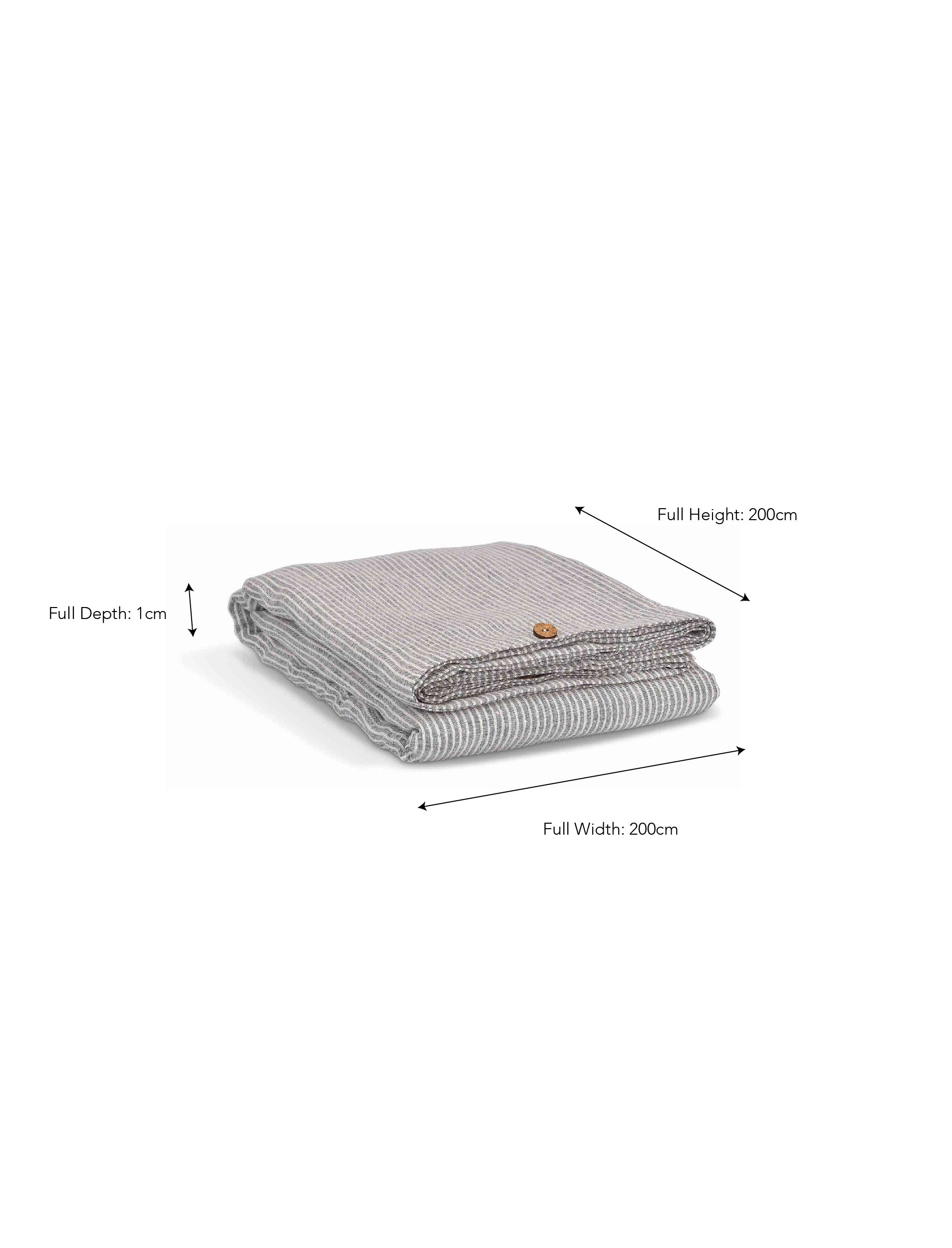 Pembridge Linen Duvet Cover Double Grey & White - Bed Linen - Garden Trading -