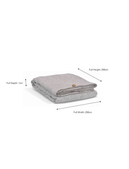 Pembridge Linen Duvet Cover Double Grey & White - Bed Linen - Garden Trading -