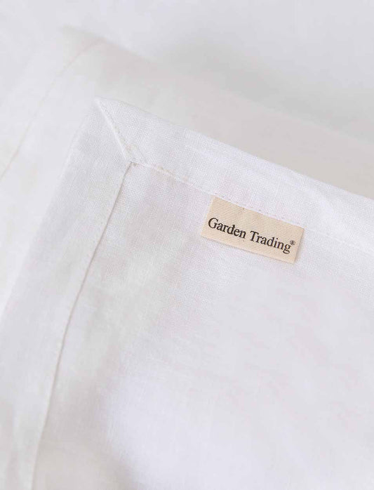 Pembridge Linen Flat Sheet King Lily White - Bed Linen - Garden Trading -