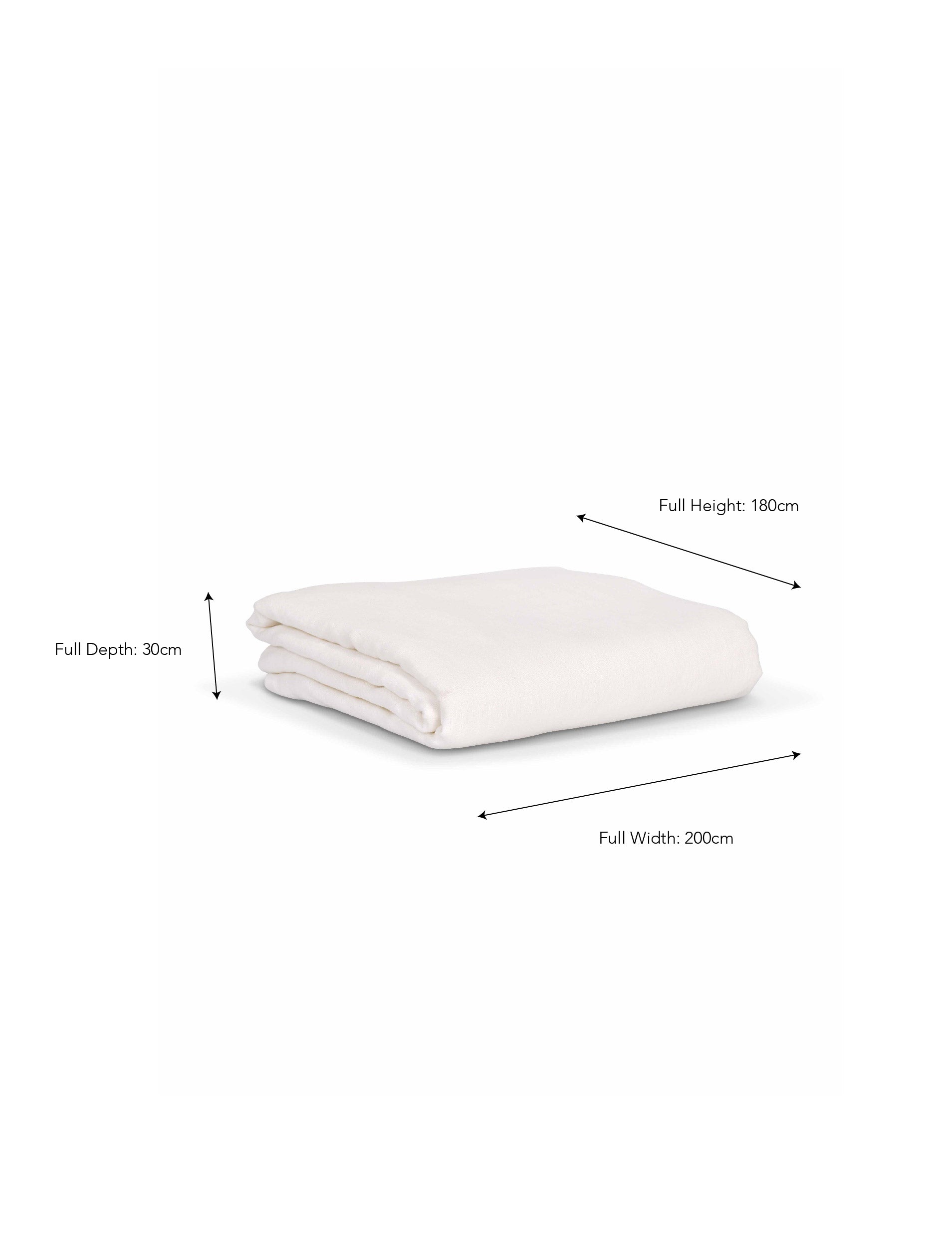 Pembridge Linen Fitted Sheet Super King Lily White - Bed Linen - Garden Trading -