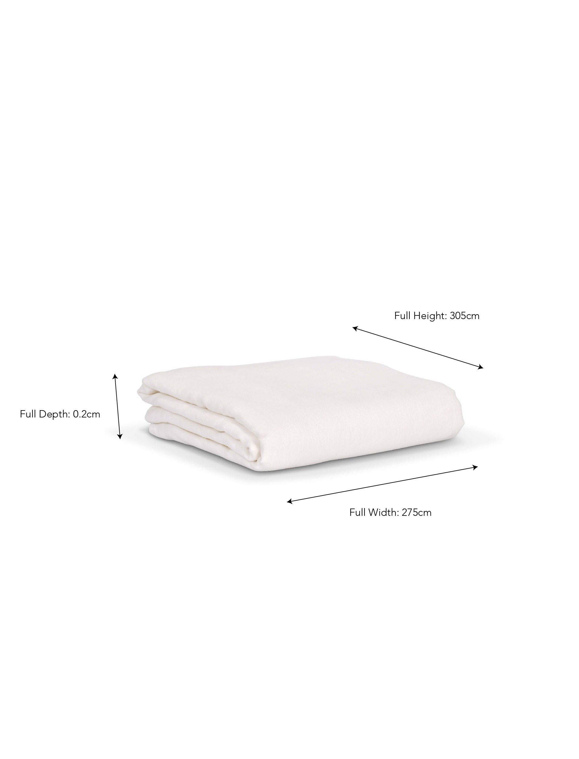 Pembridge Linen Flat Sheet Super King Lily White - Bed Linen - Garden Trading -