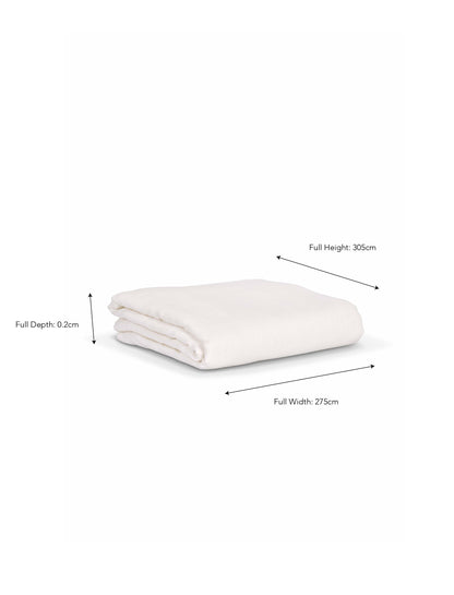 Pembridge Linen Flat Sheet Super King Lily White - Bed Linen - Garden Trading -