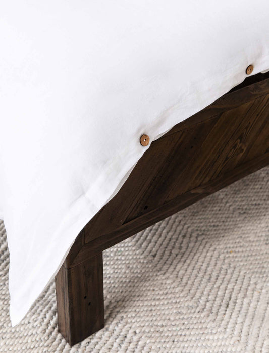 Pembridge Linen Duvet Cover Super King Lily White - Bed Linen - Garden Trading -