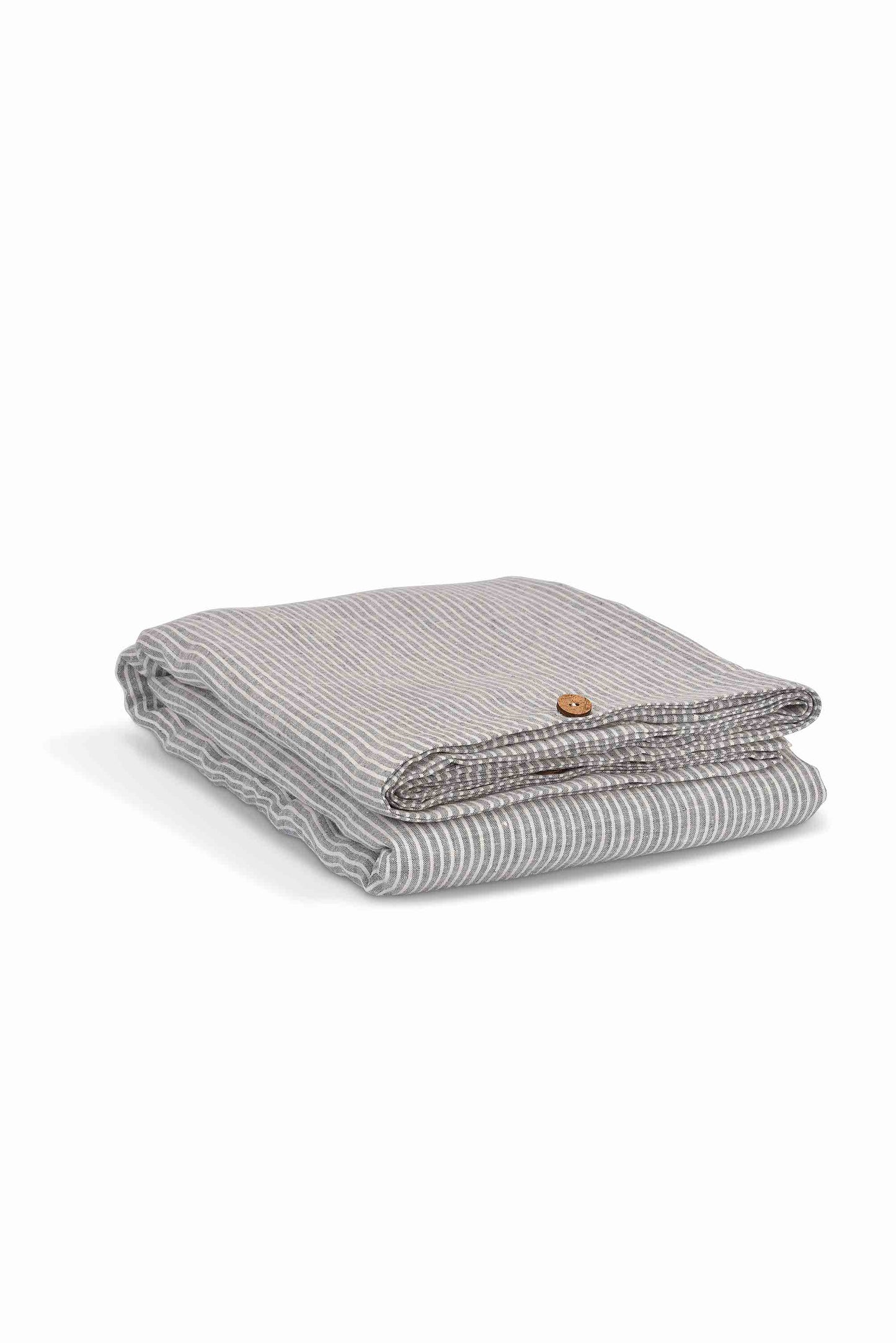 Pembridge Linen Duvet Cover Super King Grey & White - Bed Linen - Garden Trading -