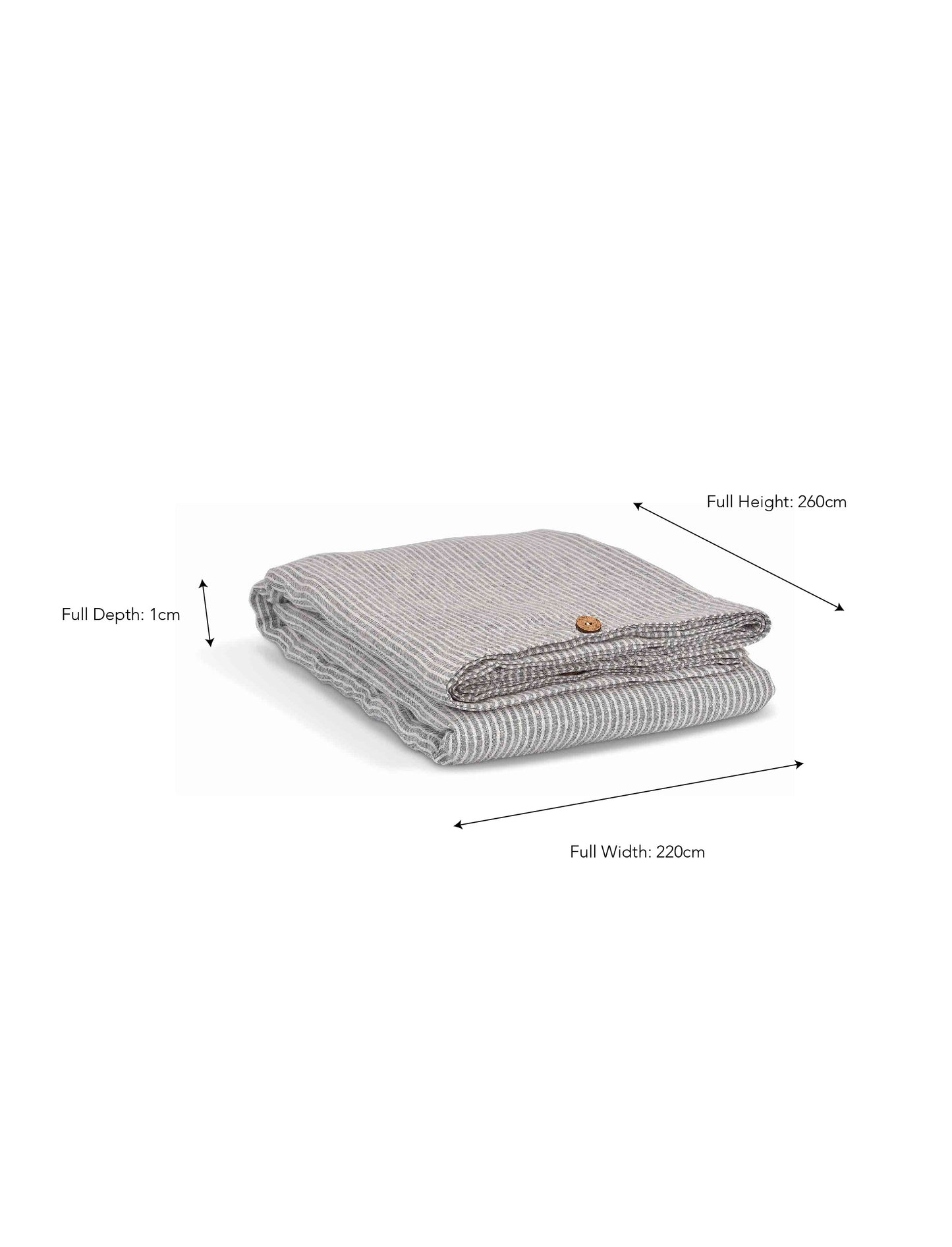Pembridge Linen Duvet Cover Super King Grey & White - Bed Linen - Garden Trading -