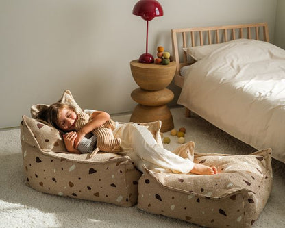 Wigiwama Terrazzo Square Ottoman - Brown