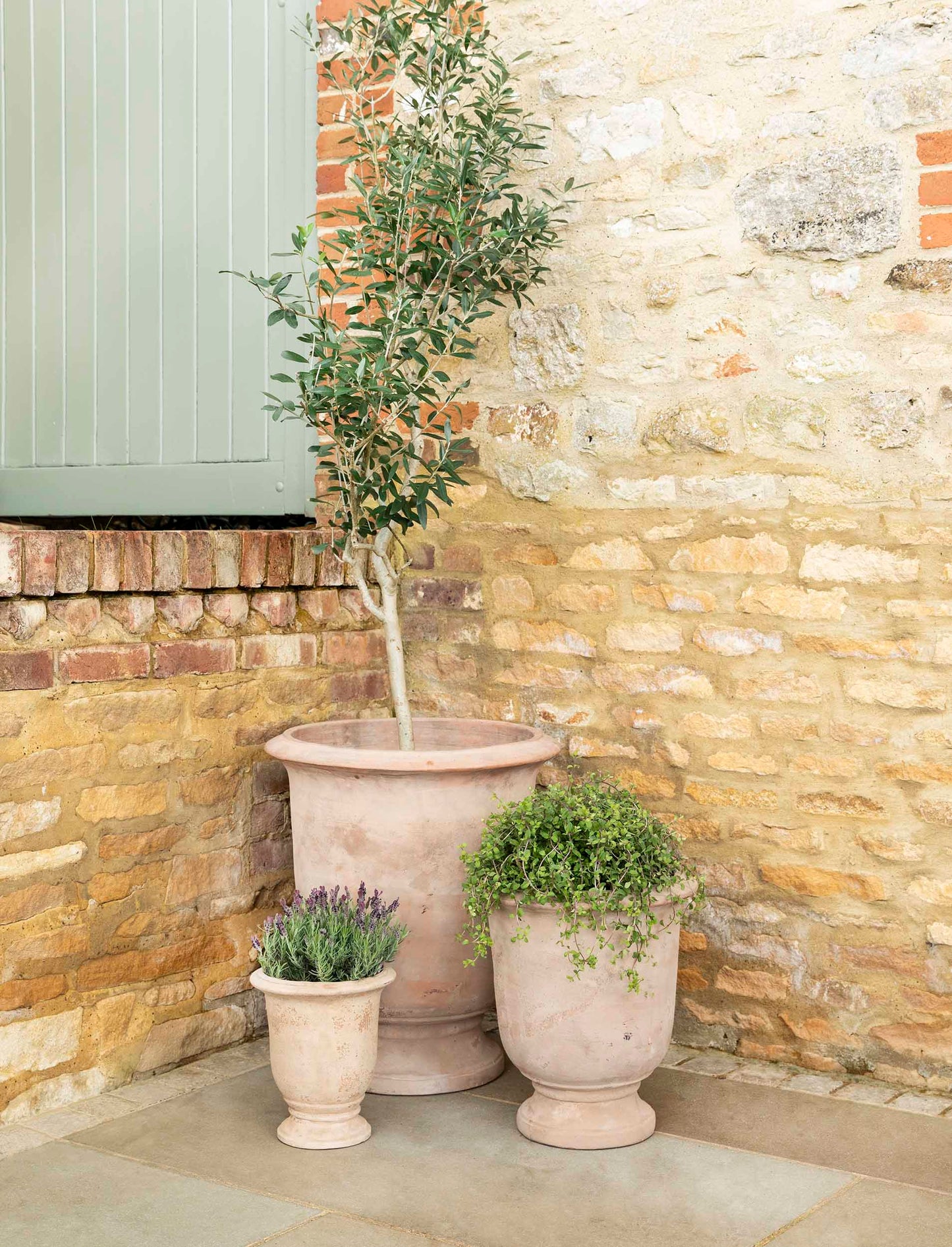 Ubley Planters Set of 3 Terracotta - Pots, Planters & Troughs - Garden Trading -