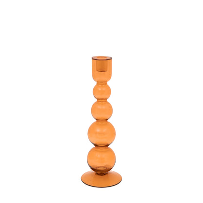 Amber Glass Candlestick