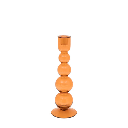 Amber Glass Candlestick