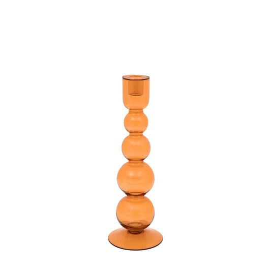 Amber Glass Candlestick