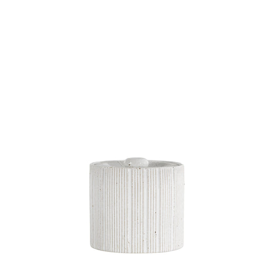 Glaze Jar White Medium