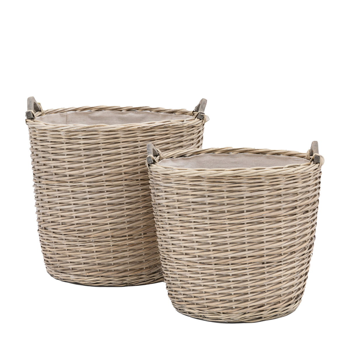 Round Jumbo Gower Home Luxury Jumbo Round Basket Set of 2