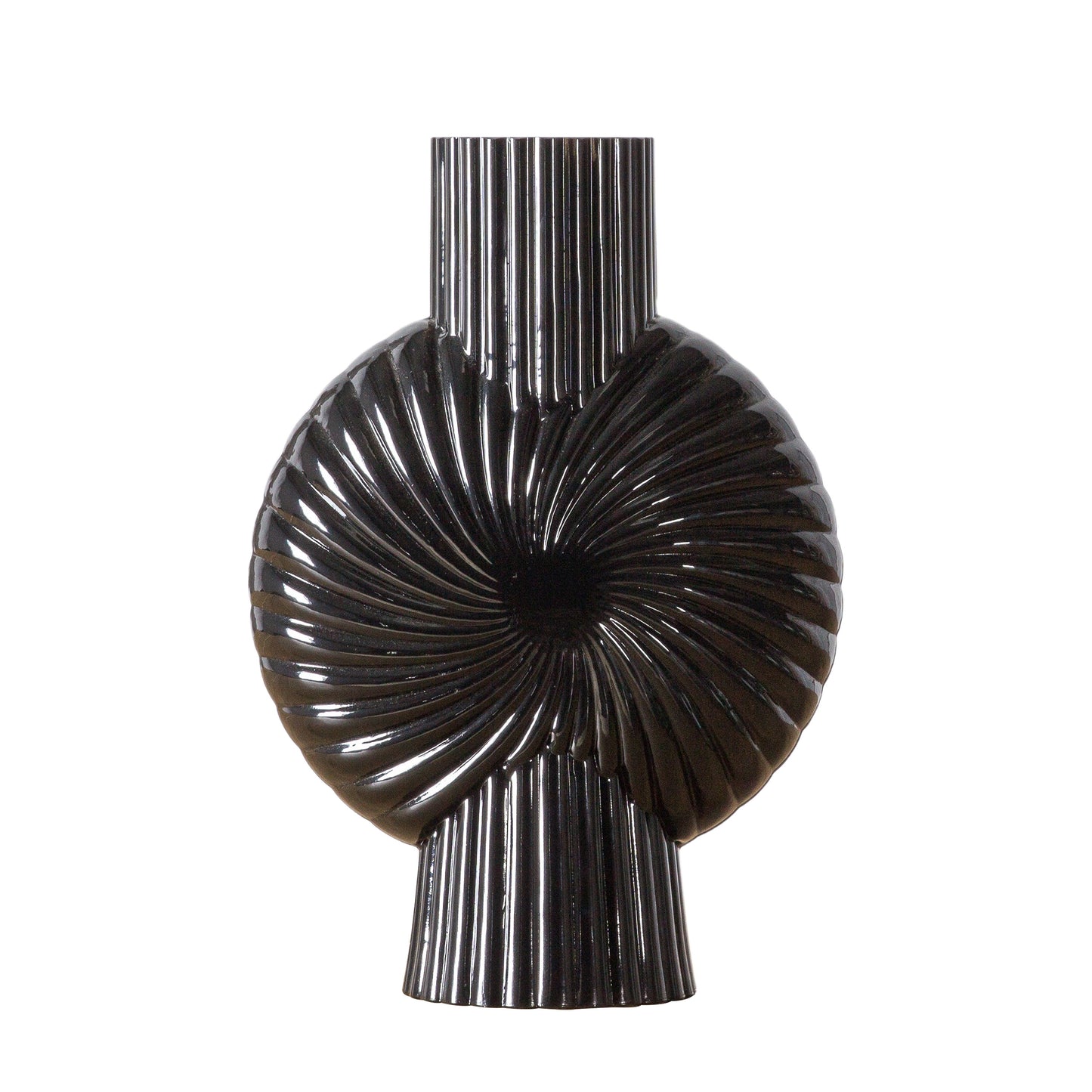 Genoa Black Glass Vase Large
