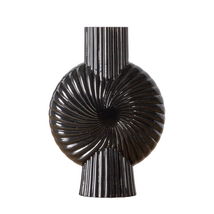 Genoa Black Glass Vase Large