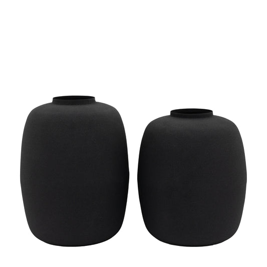 Zabra Vase Black Set of 2