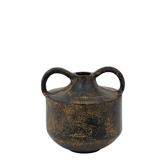 Riddle Cast Metal Vase Small