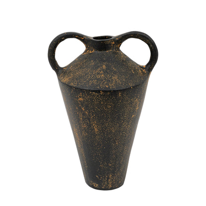 Riddle Cast Metal Vase Large