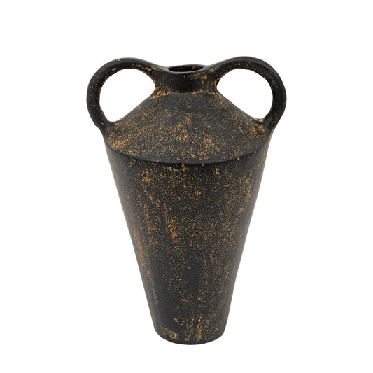 Riddle Cast Metal Vase Large
