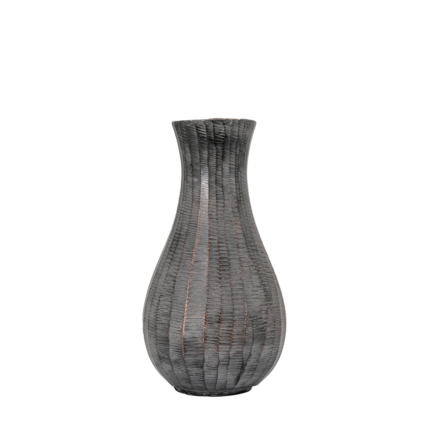 Dillan Fluted Vase Antique Grey Small