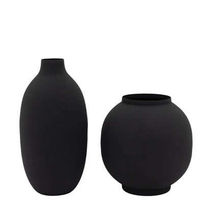 Zabra Vase Black Assorted Set of 2