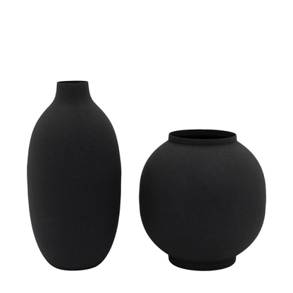 Zabra Vase Black Assorted Set of 2