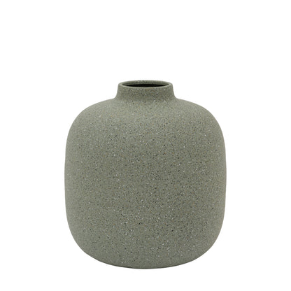 Samphire Cast Metal vase Olive Small