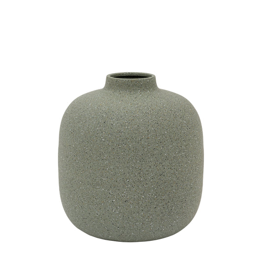 Samphire Cast Metal vase Olive Small