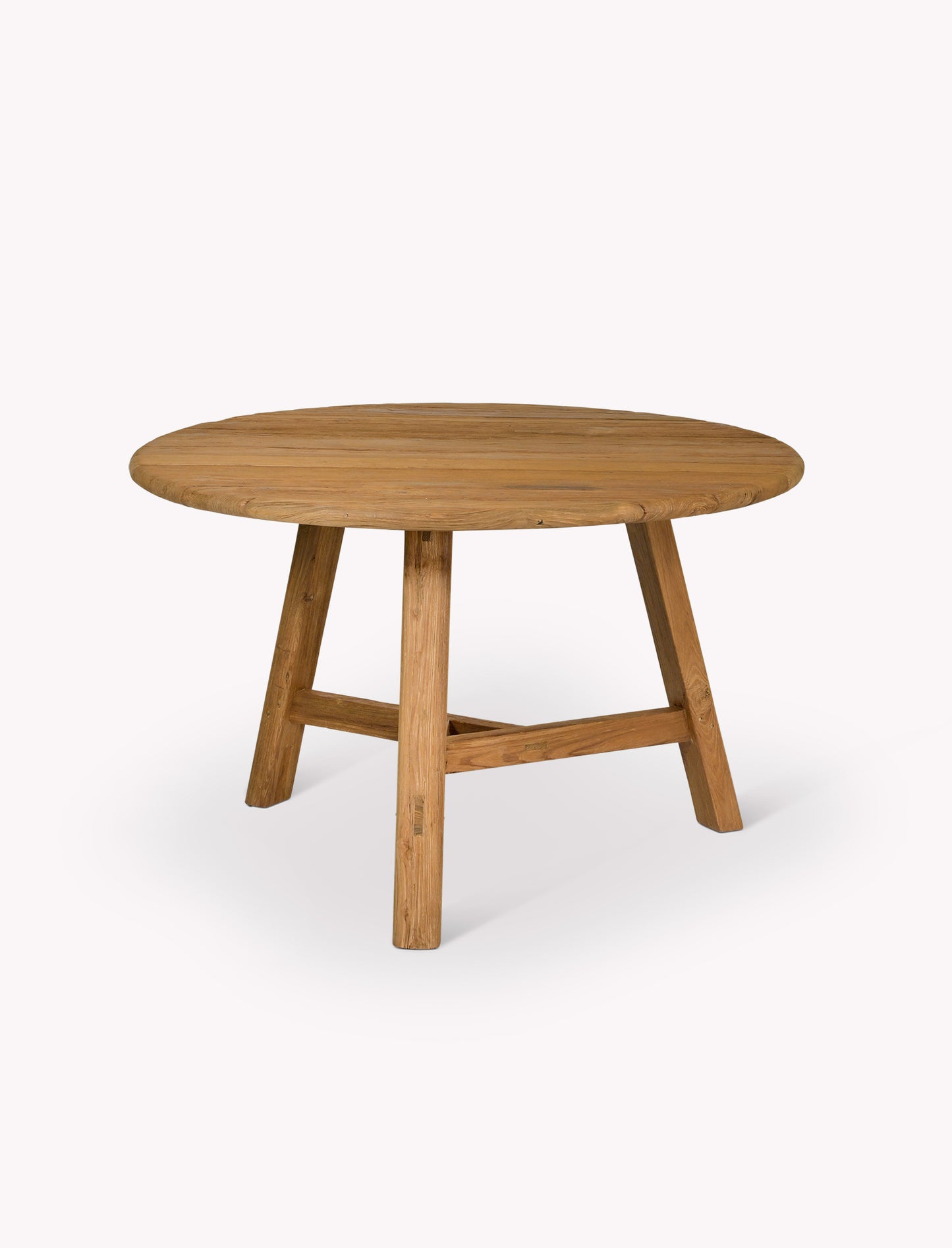 Hawthorne Round Slatted Dining Table Natural