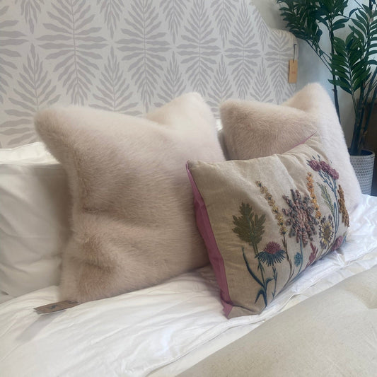 Annie Faux Fur Cushion Square