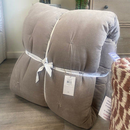 Luxe Velvet Bedspread Natural