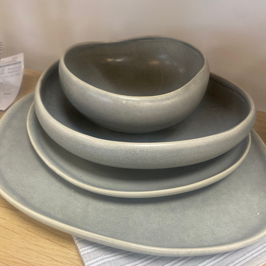 Gennith Glaze Side Plate Dove Grey set of 4