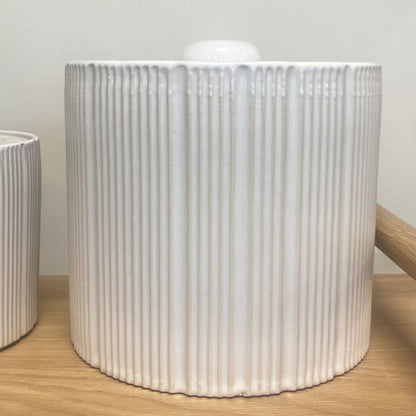 Glaze Jar White Large
