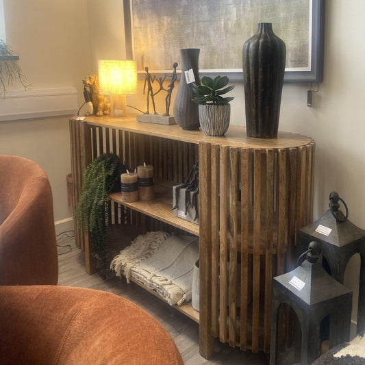 Wern Slatted Console Table