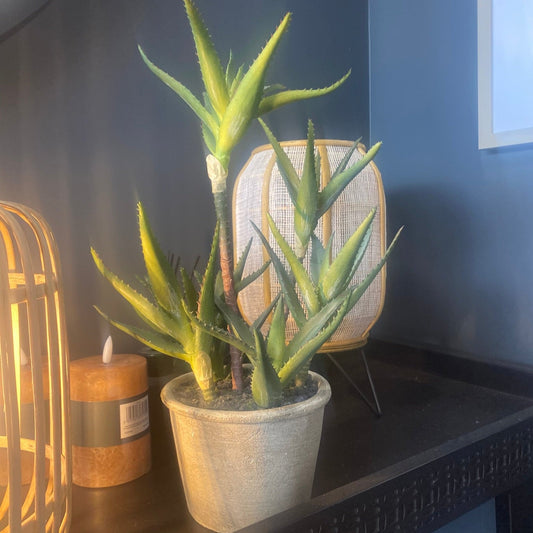Potted Faux Aloe