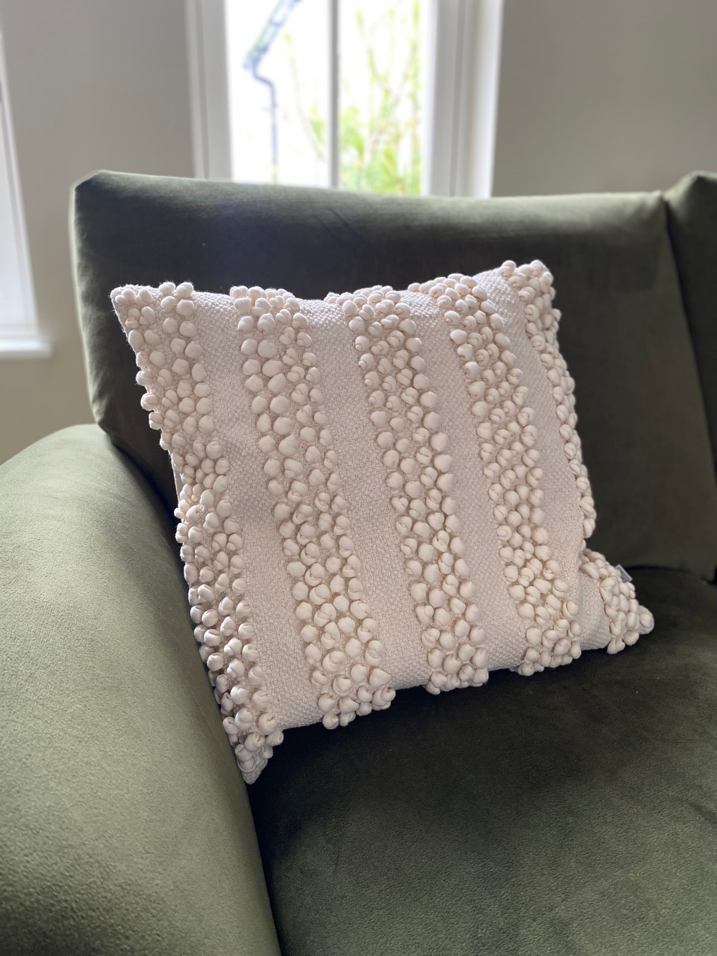 Mary Textured Cushion Cream