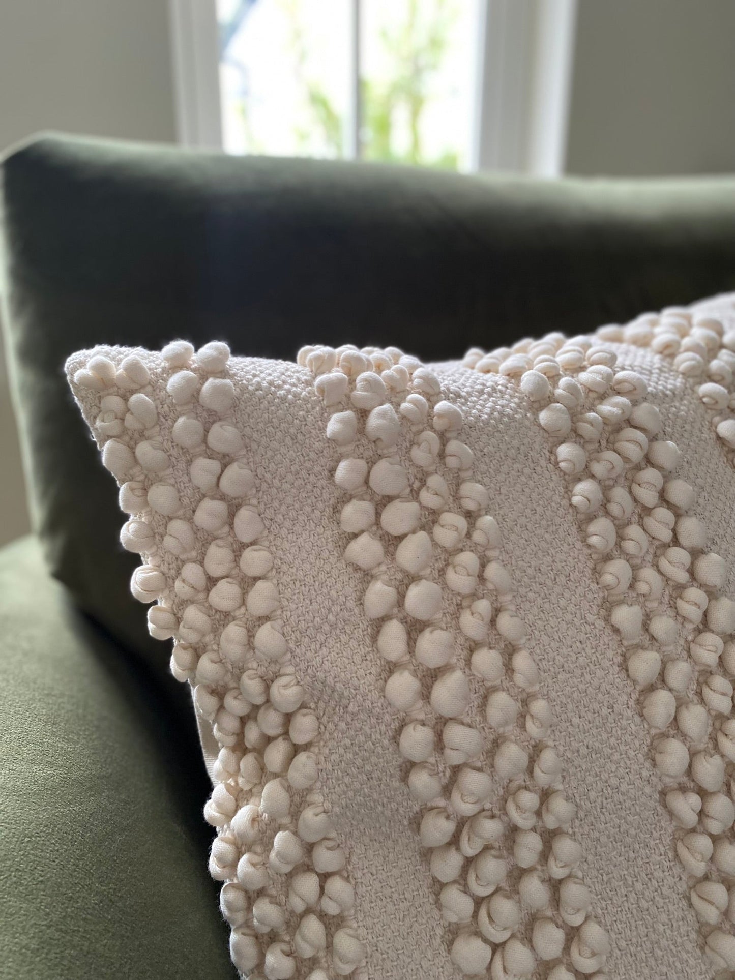 Mary Textured Cushion Cream