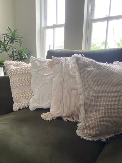 Mary Textured Cushion Cream