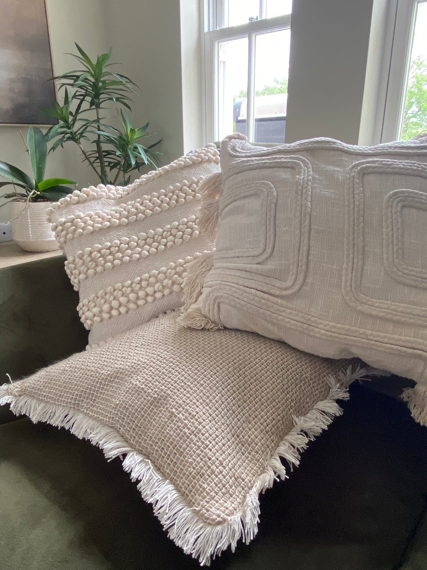 Maddie Woven Cushion Natural