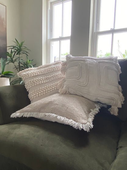 Mary Textured Cushion Cream