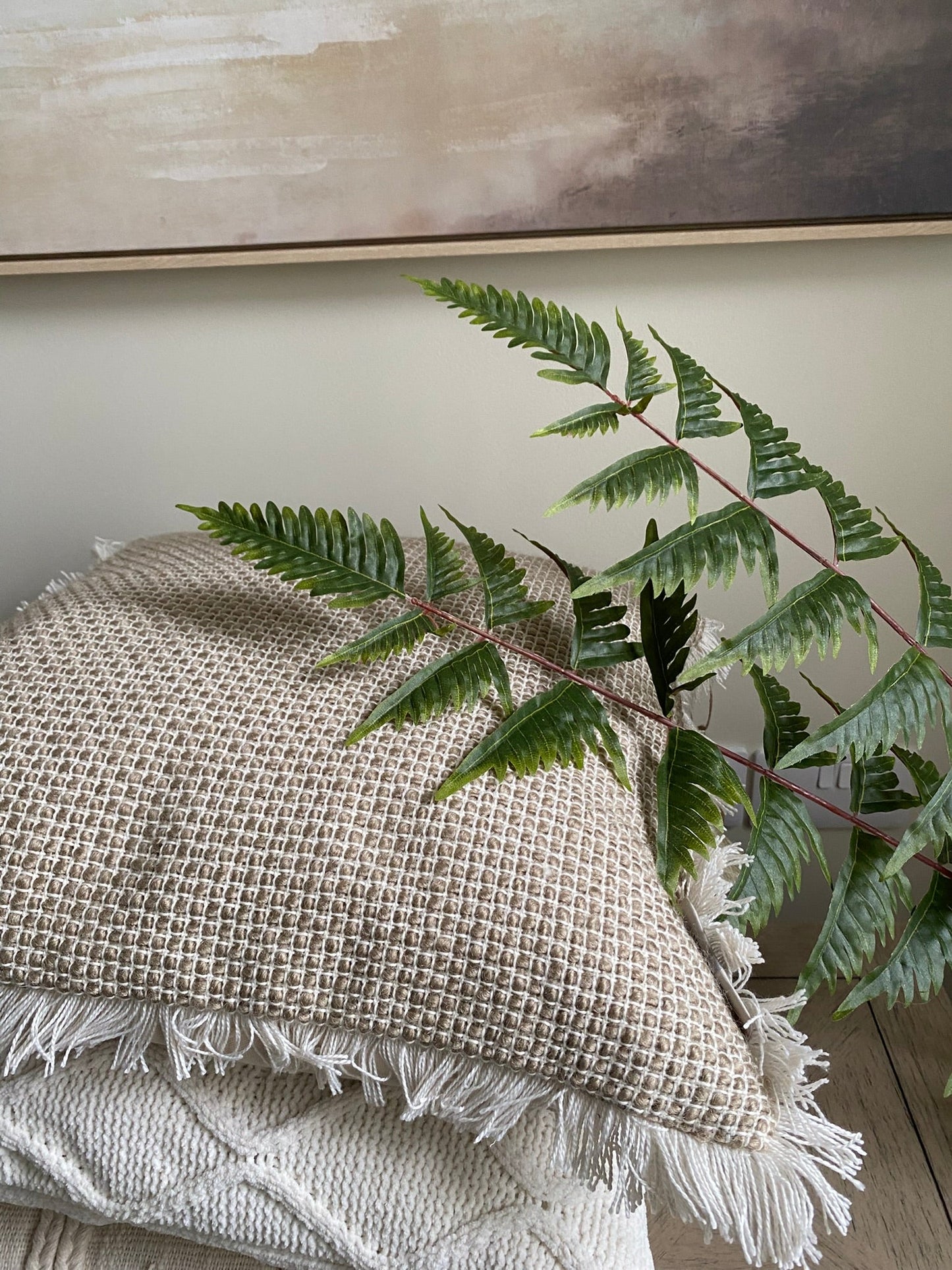 Maddie Woven Cushion Natural