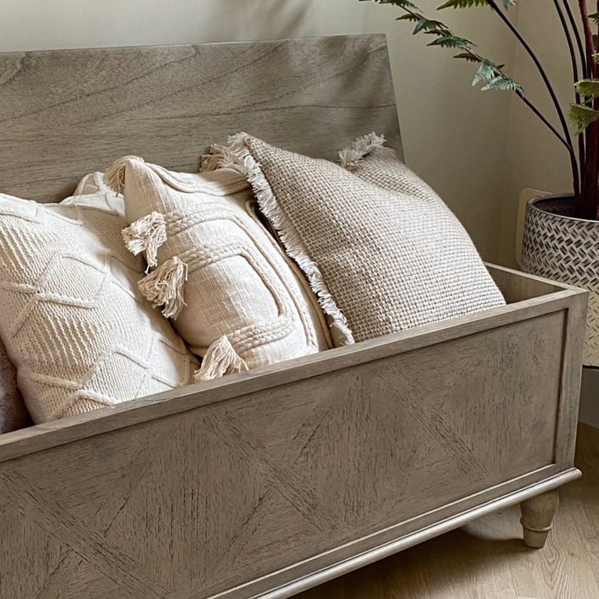 Maddie Woven Cushion Natural