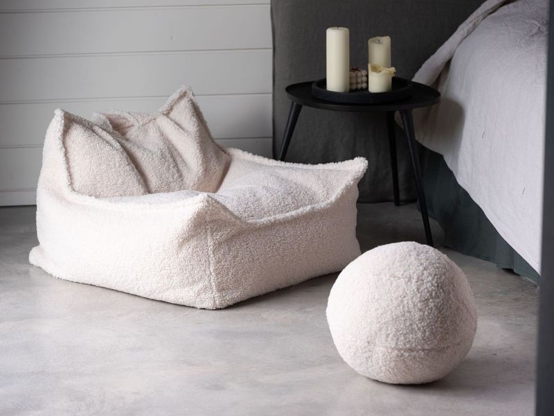 Cream White Beanbag Chair