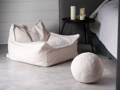 Cream White Beanbag Chair