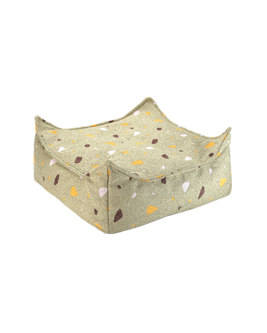 Wigiwama Terrazzo Square Ottoman - Green
