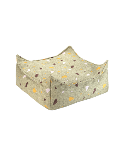 Wigiwama Terrazzo Square Ottoman - Green