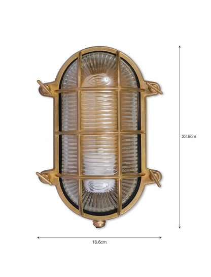Devonport Bulk Head Light Brass - Wall Lights - Garden Trading -