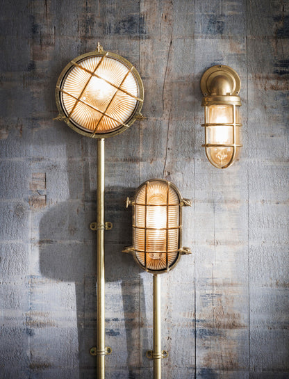 Devonport Down Light Brass - Wall Lights - Garden Trading -