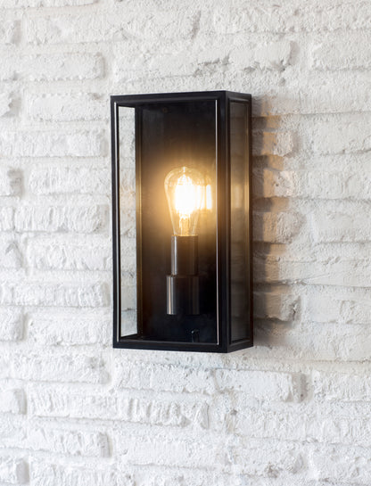 Belgrave Outdoor Lantern Tall Carbon - Wall Lights - Garden Trading -