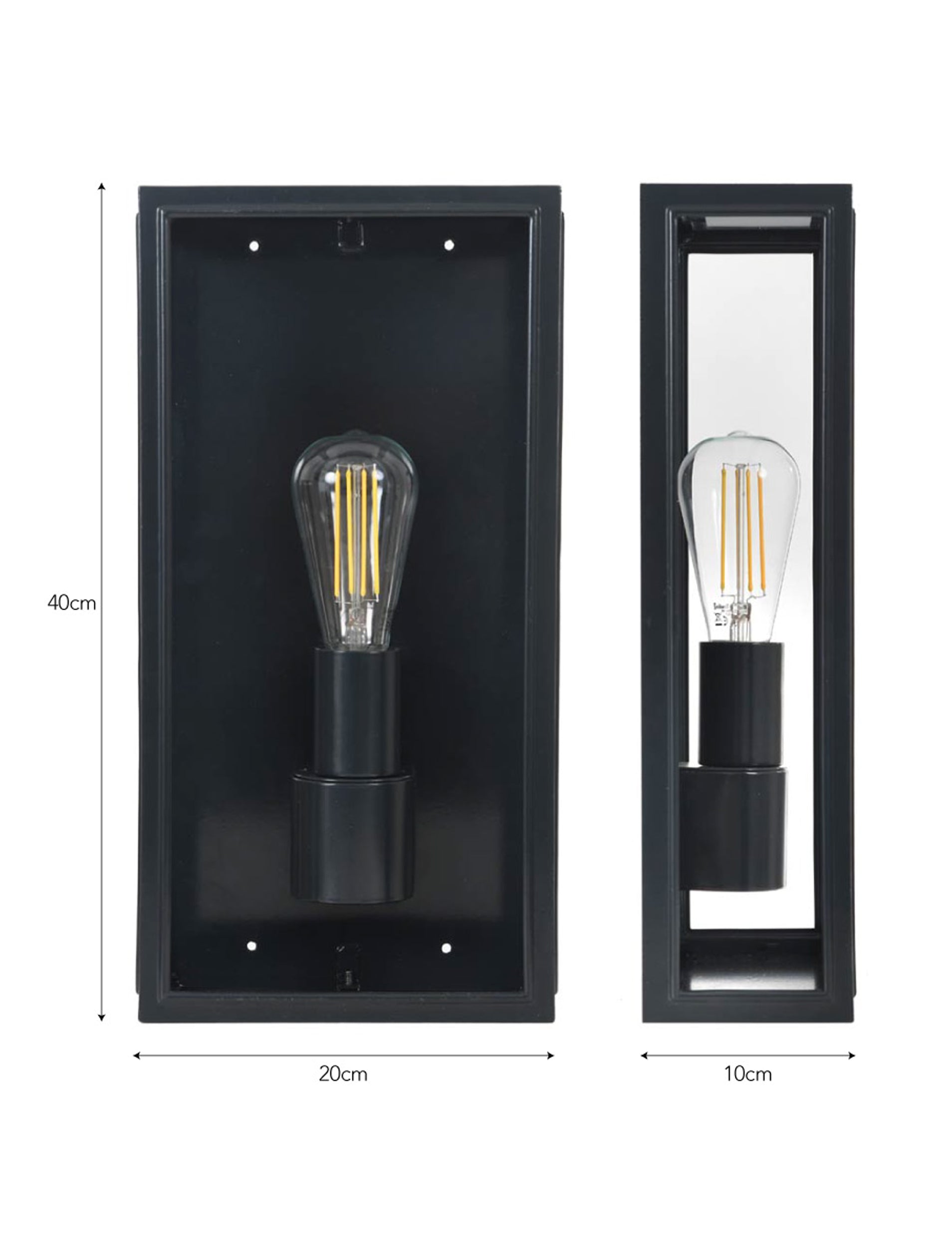 Belgrave Outdoor Lantern Tall Carbon - Wall Lights - Garden Trading -